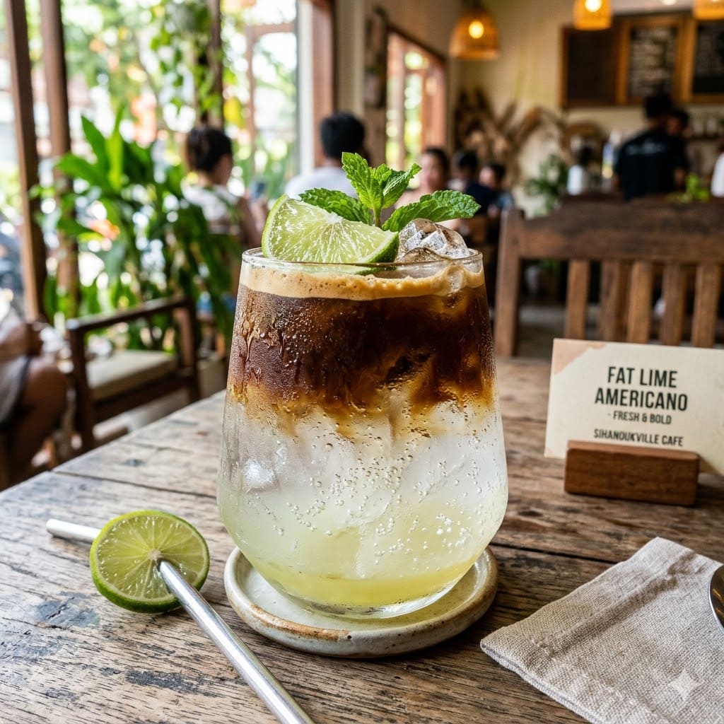 Fat Lime Americano dari Simetri Home Coffee Roasters